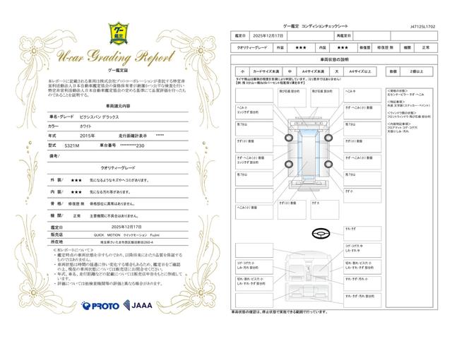 車両状態評価書