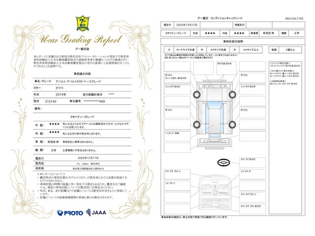 車両状態評価書
