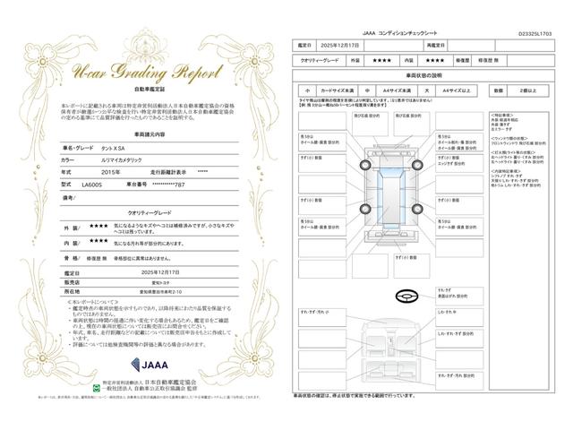 車両状態評価書