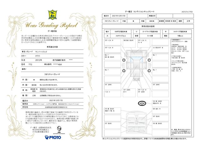 車両状態評価書