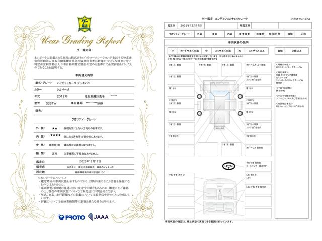 車両状態評価書