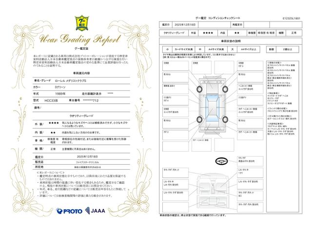 車両状態評価書