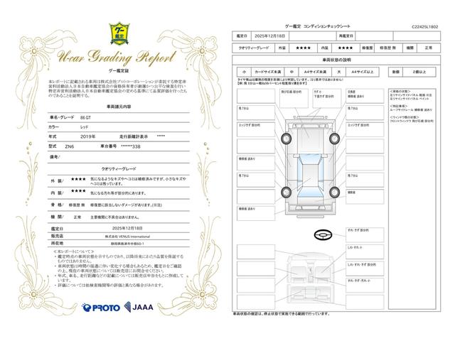 車両状態評価書