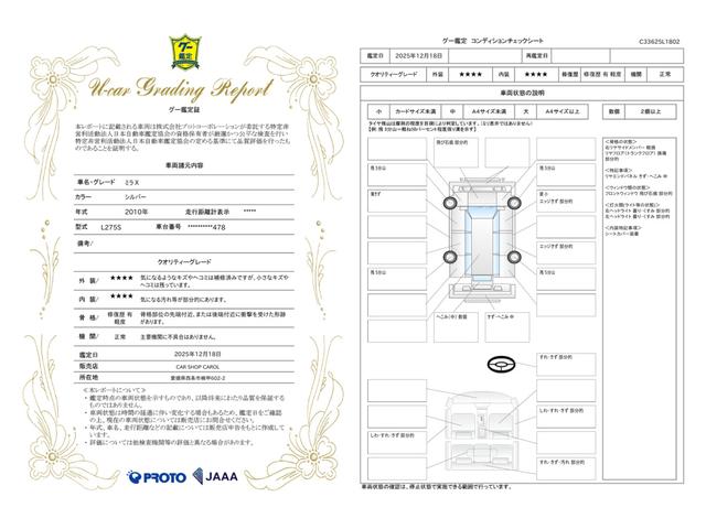 車両状態評価書