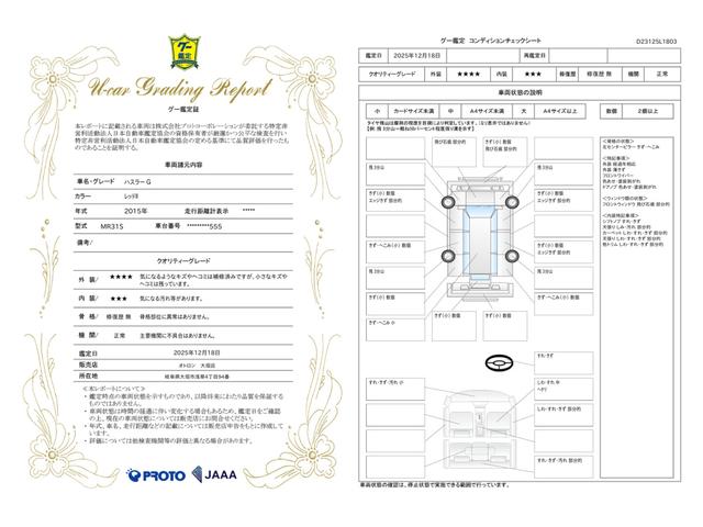 車両状態評価書