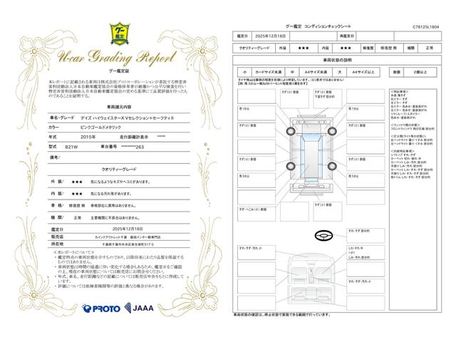車両状態評価書