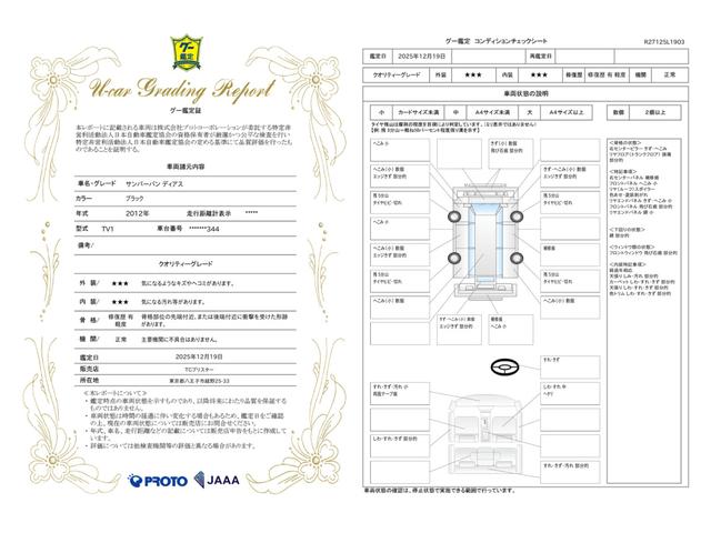 車両状態評価書