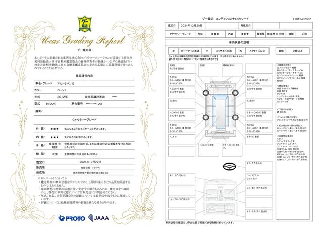 車両状態評価書