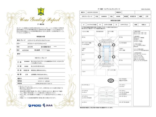 車両状態評価書