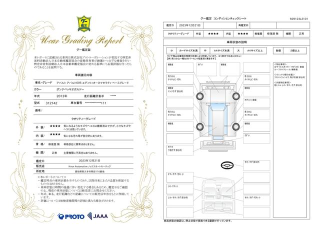 車両状態評価書