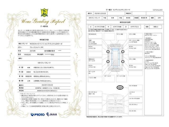 車両状態評価書