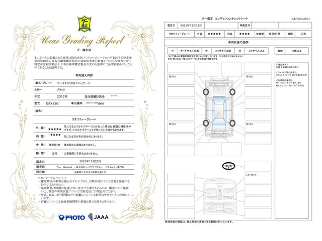 車両状態評価書
