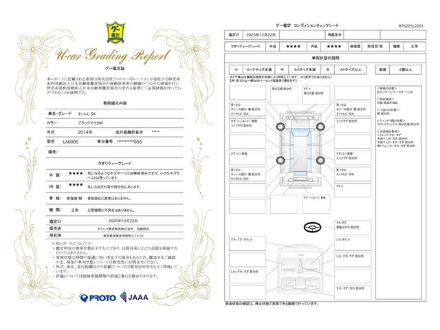 車両状態評価書
