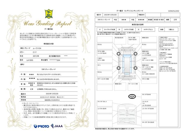 車両状態評価書