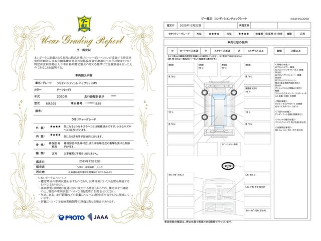 車両状態評価書