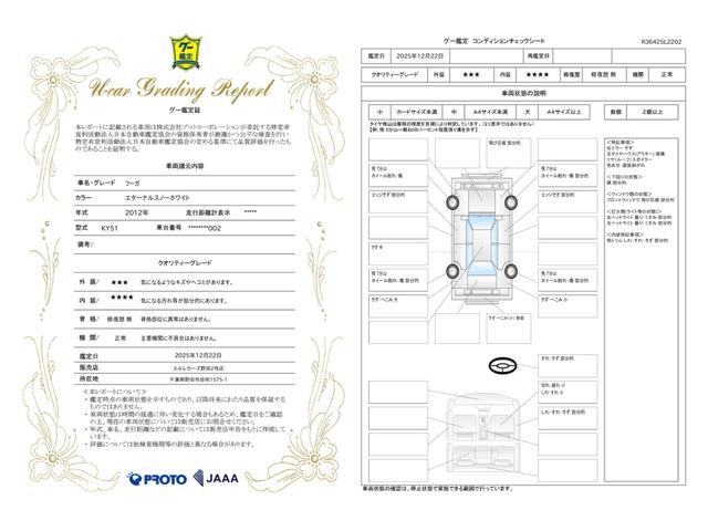 車両状態評価書
