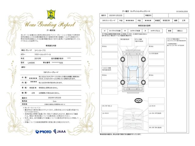 車両状態評価書