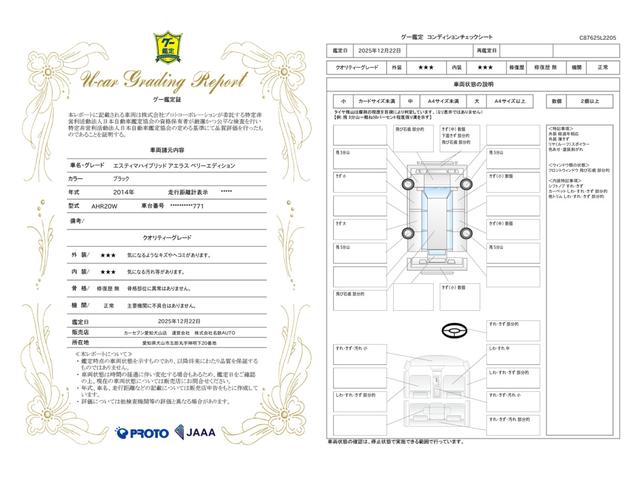 車両状態評価書