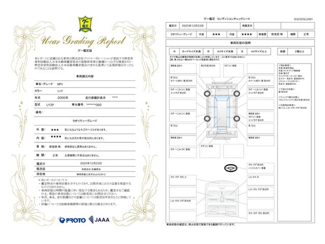 車両状態評価書
