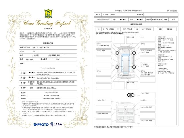 車両状態評価書