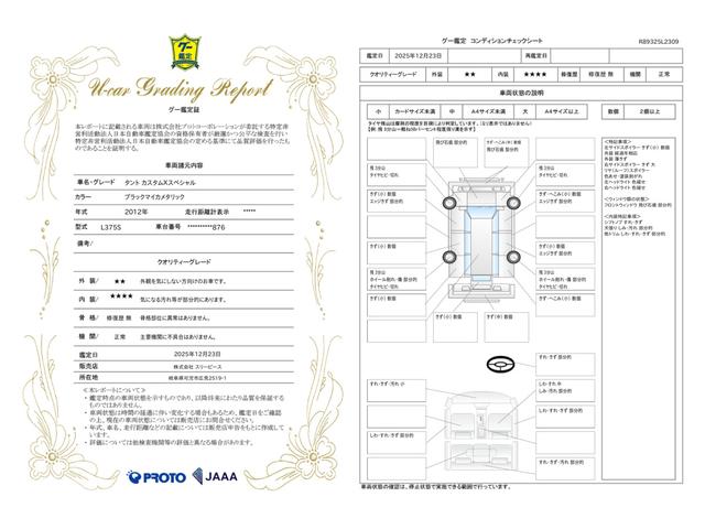車両状態評価書