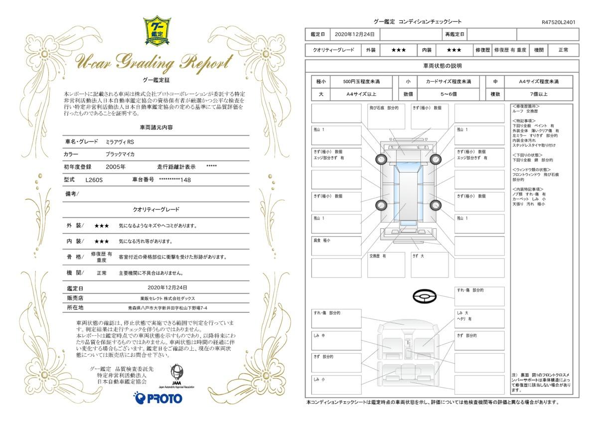 車両状態評価書