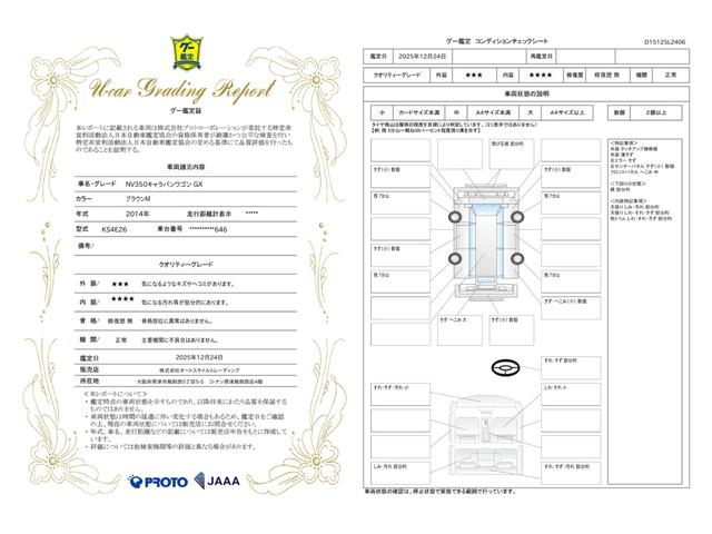 車両状態評価書