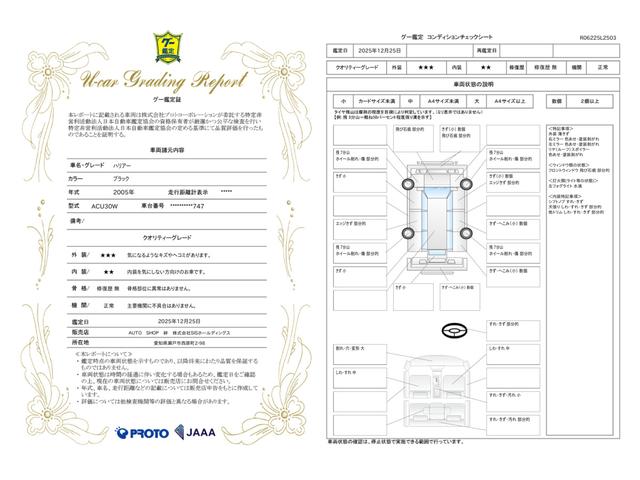 車両状態評価書