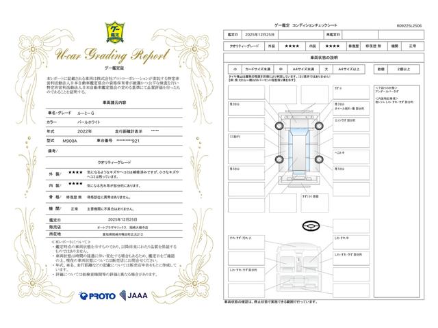 車両状態評価書
