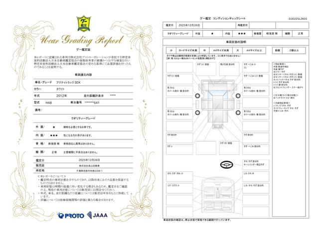車両状態評価書