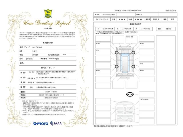 車両状態評価書