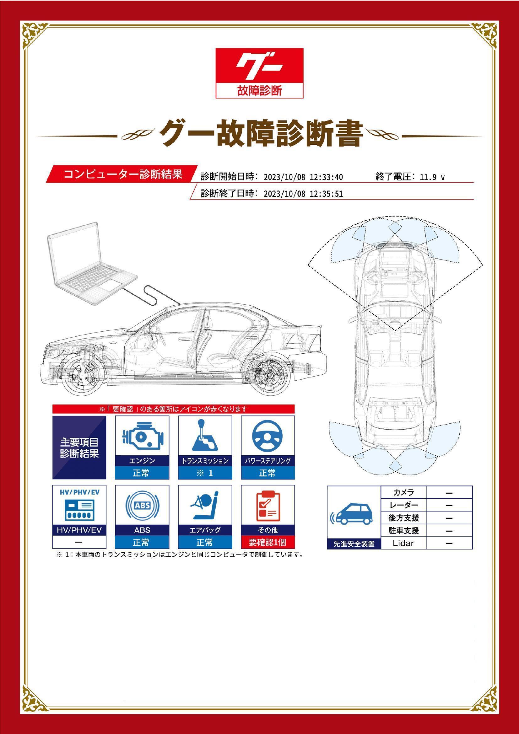 トヨタ　ラクティス　グー故障診断（コンピュータ診断）　その他　宮城県　仙台市宮城野区