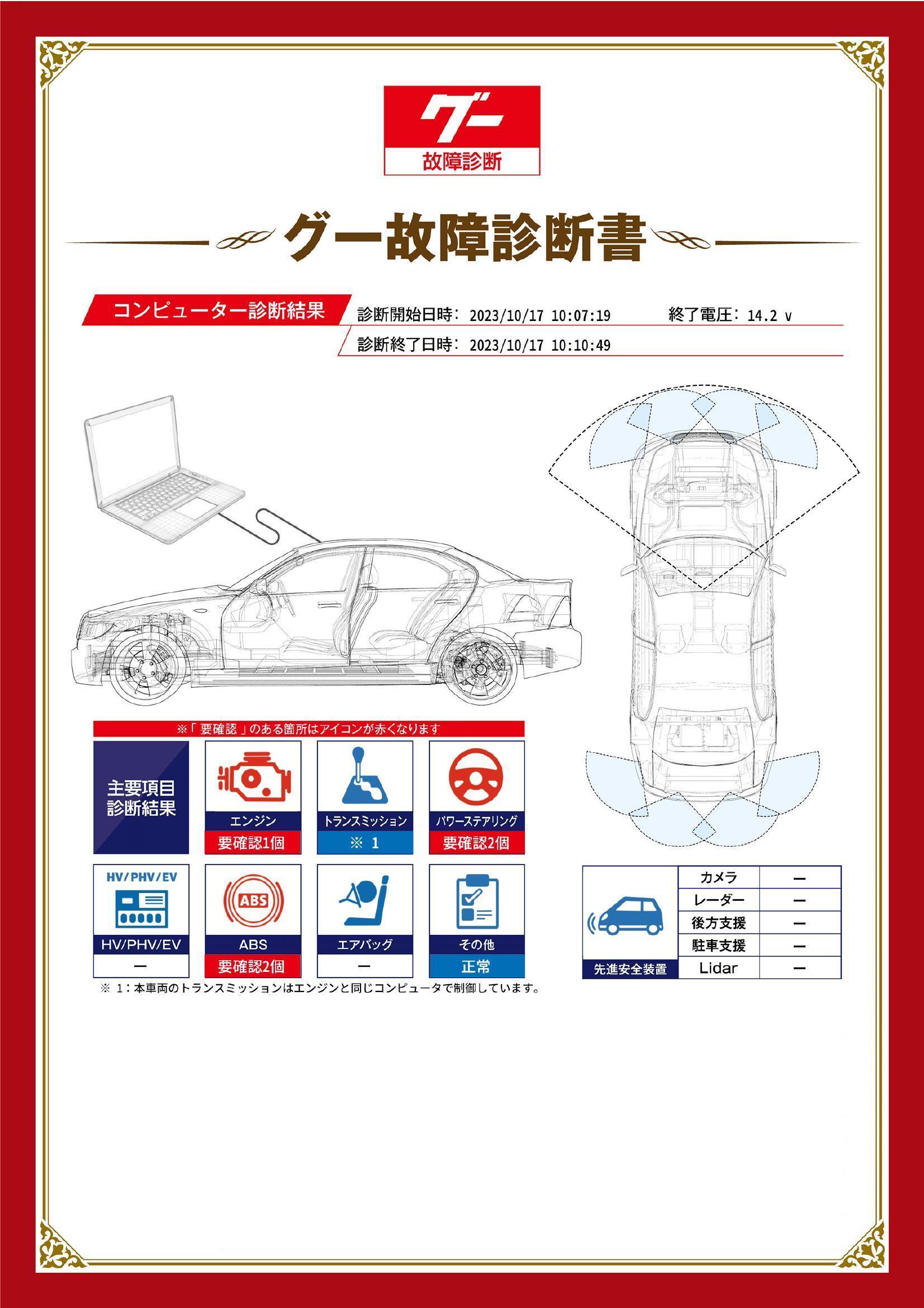 トヨタ　ヴィッツ　グー故障診断（コンピュータ診断）　エンジン　ABS　パワーステアリング　長野県　安曇野市