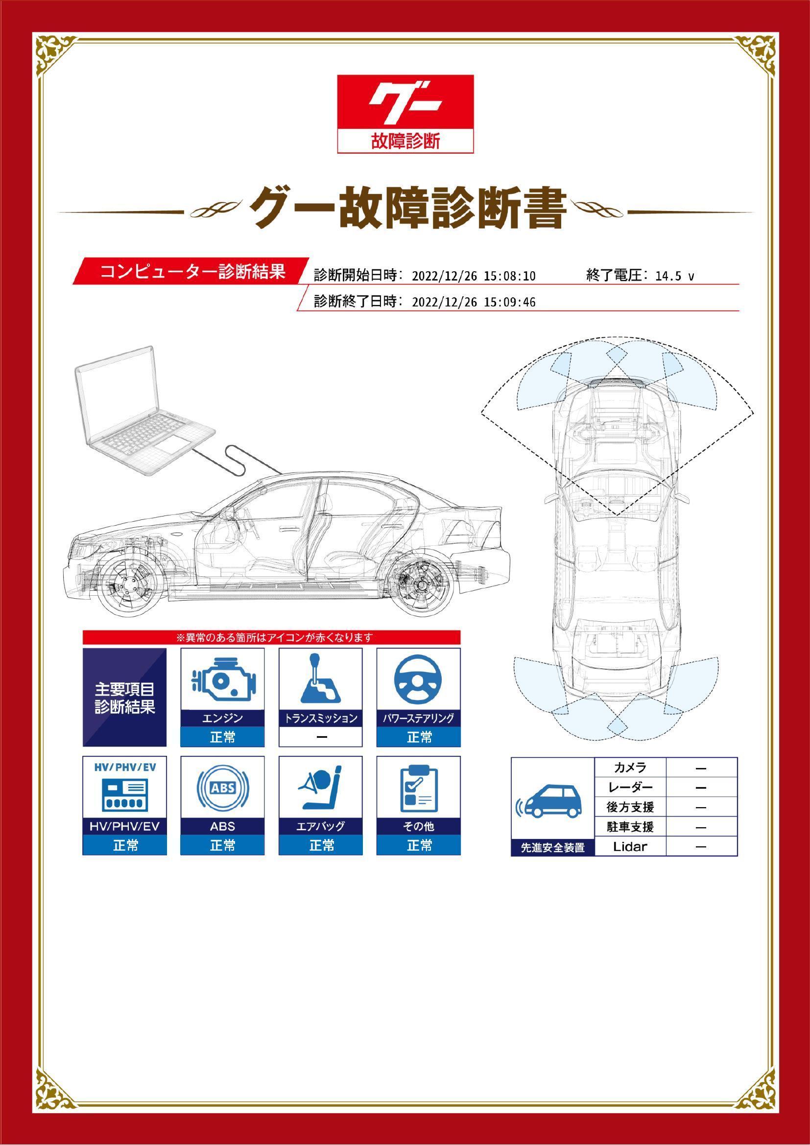 トヨタ　アクア　グー故障診断（コンピュータ診断）　千葉県　習志野市