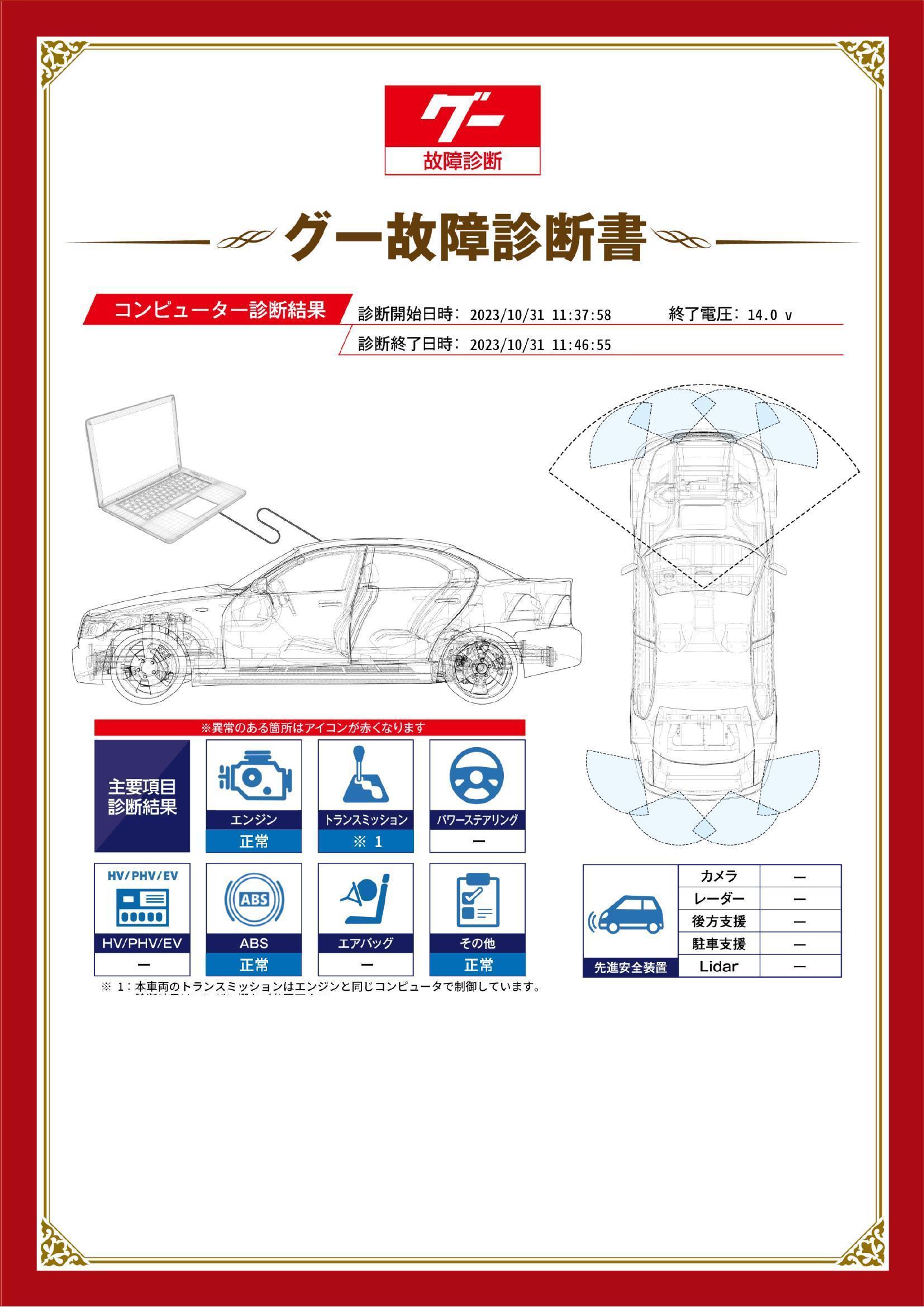 トヨタ　ハリアー　グー故障診断（コンピュータ診断）　埼玉県　和光市