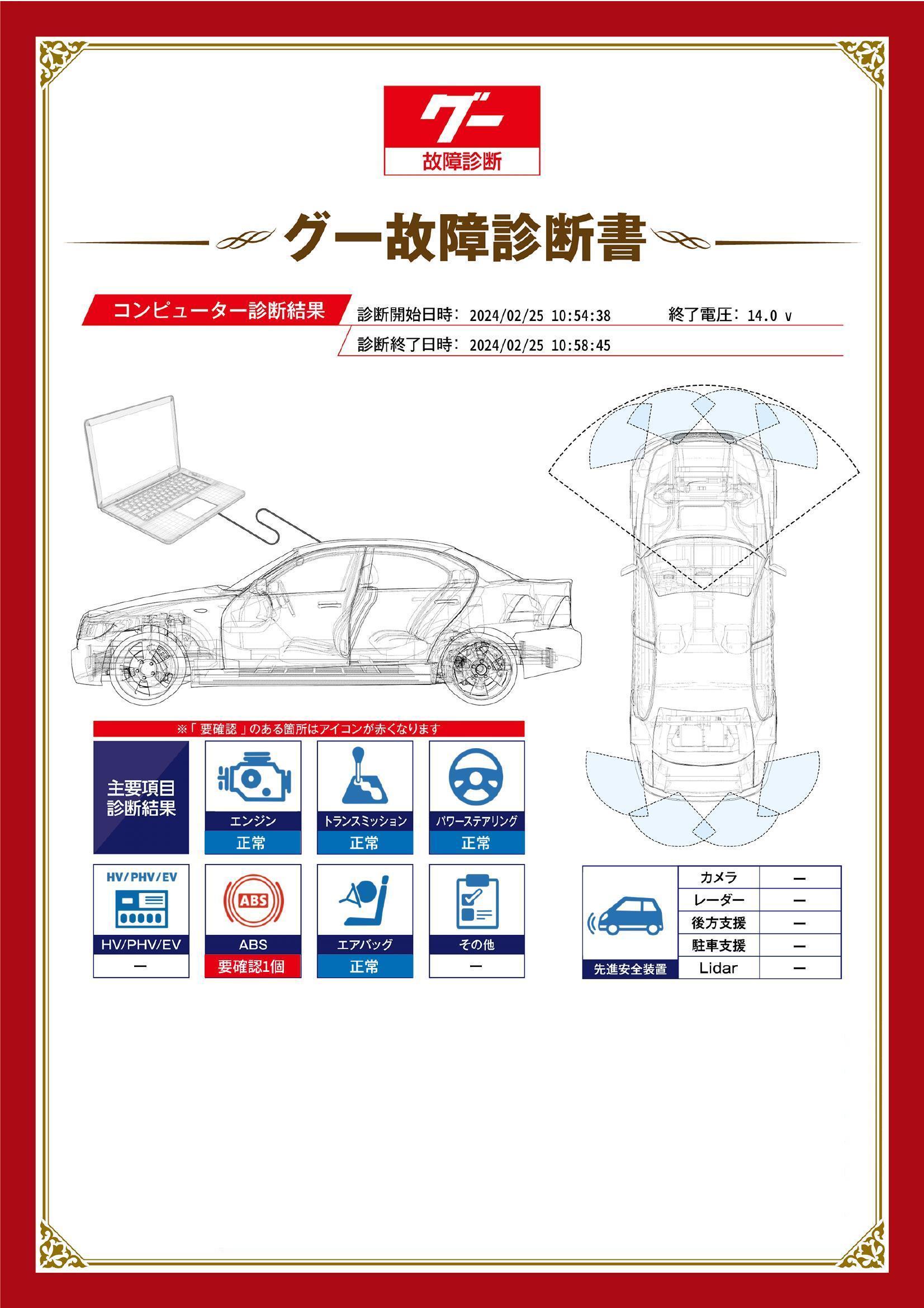 ホンダ　フィット　グー故障診断（コンピュータ診断）　ABS　愛知県　名古屋市守山区