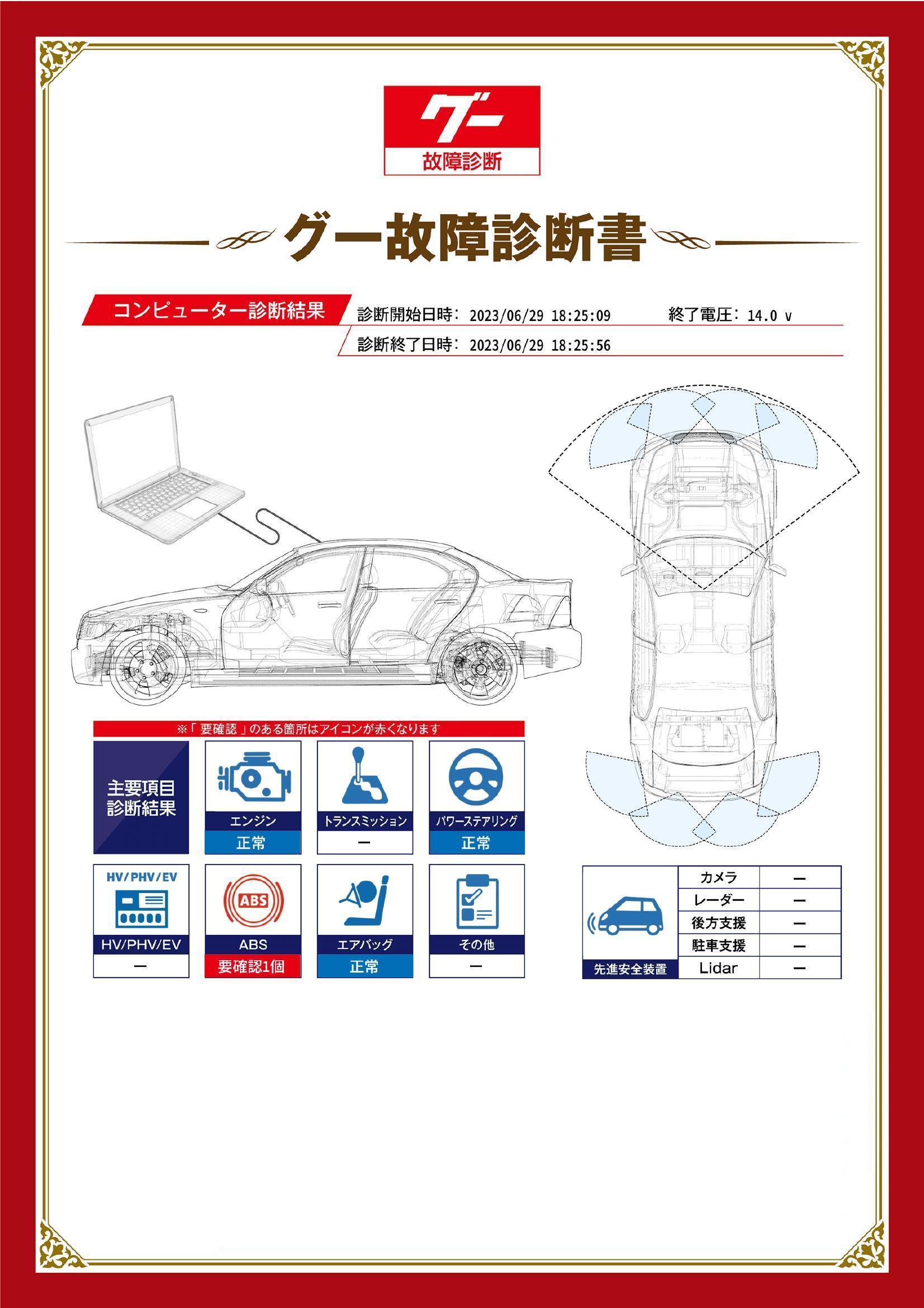 ダイハツ　ムーヴ/ムーヴ カスタム　グー故障診断（コンピュータ診断）　ABS　福島県　伊達市