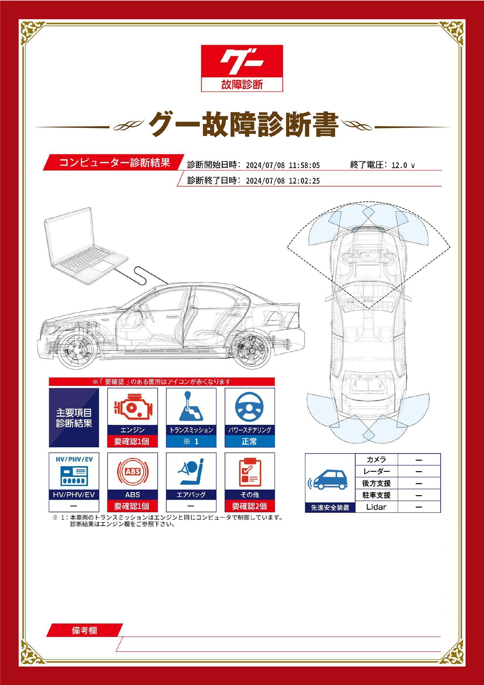 トヨタ　ヴォクシー　グー故障診断（コンピュータ診断）　エンジン　ABS　その他　千葉県　旭市