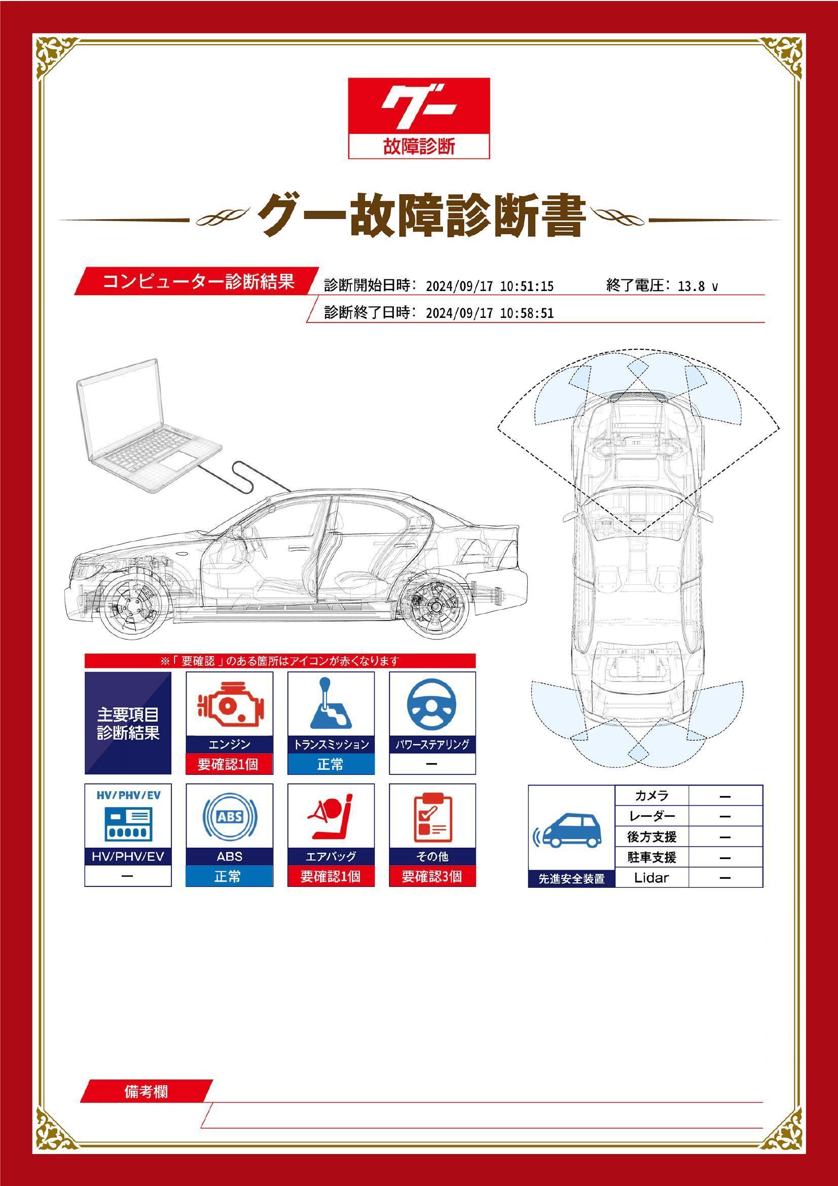 ホンダ　ステップワゴン　グー故障診断（コンピュータ診断）　エンジン　エアバッグ　その他　埼玉県　川口市