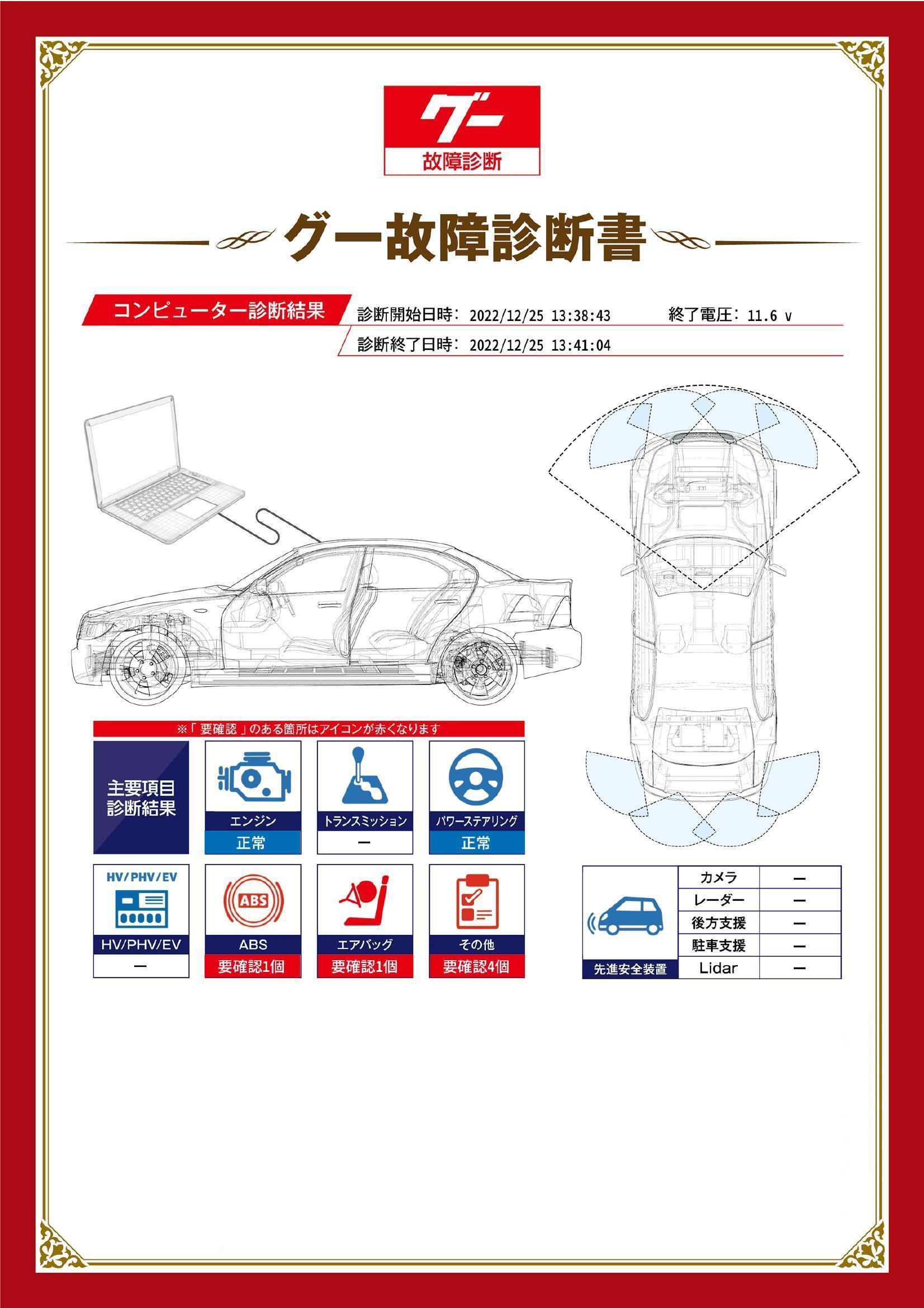 三菱　コルト　グー故障診断（コンピュータ診断）　ABS　エアバッグ　その他　山口県　宇部市