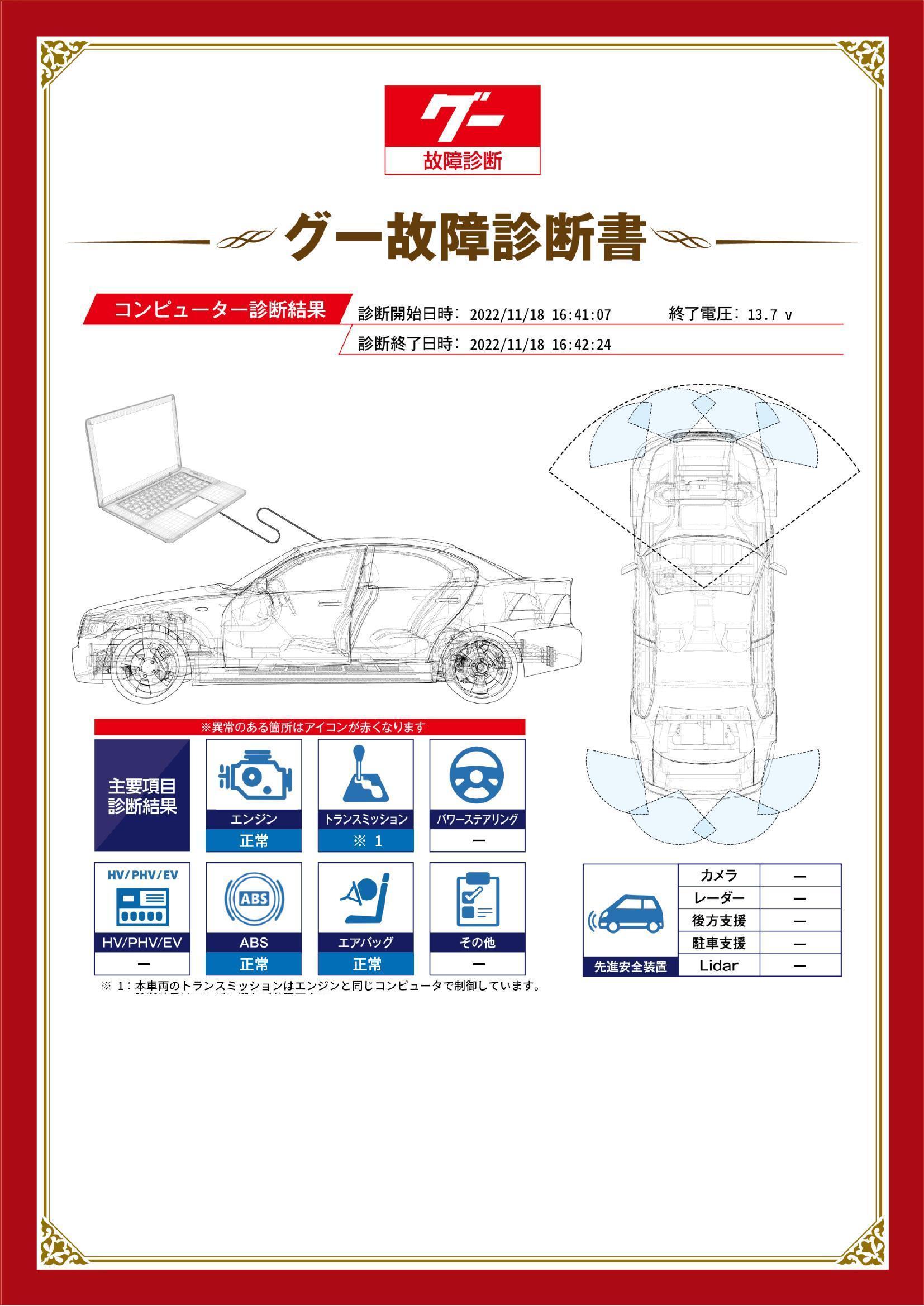 トヨタ　サクシード バン/ ワゴン　グー故障診断（コンピュータ診断）　福島県　いわき市
