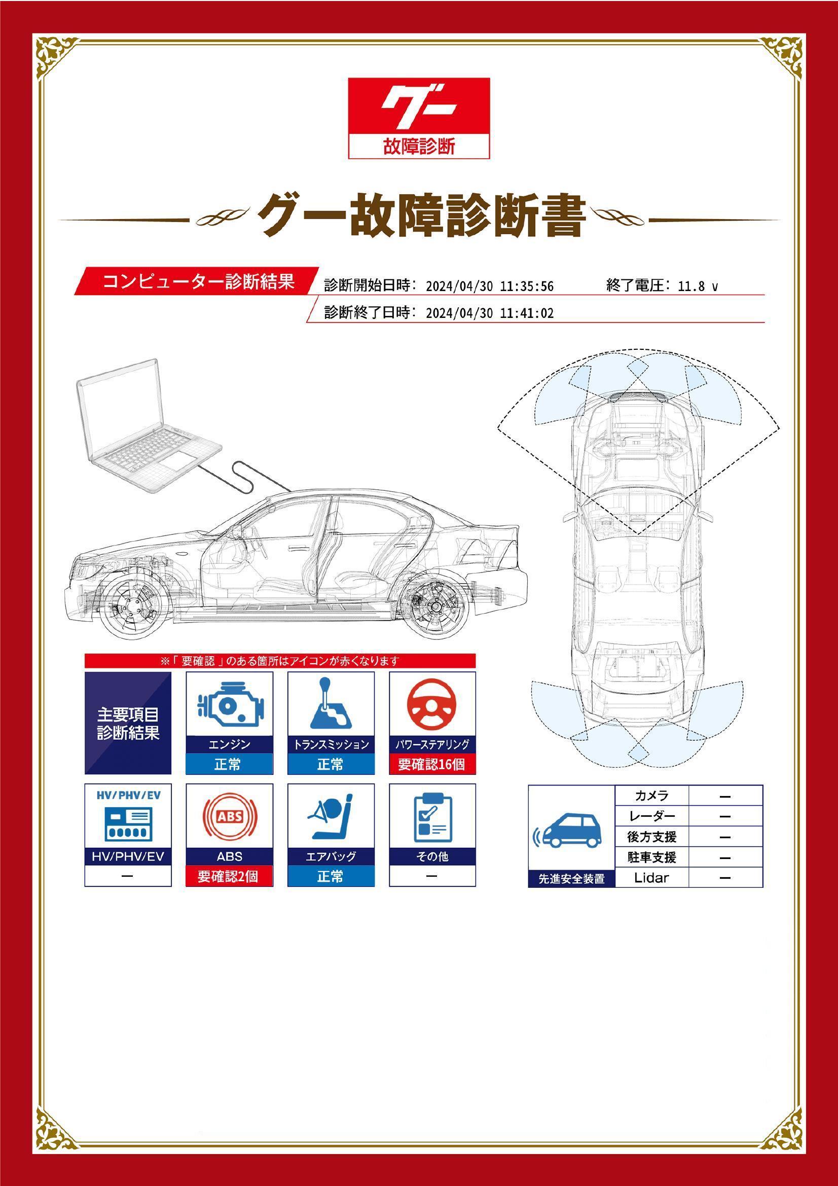 ホンダ　ライフ　グー故障診断（コンピュータ診断）　ABS　パワーステアリング　茨城県　古河市