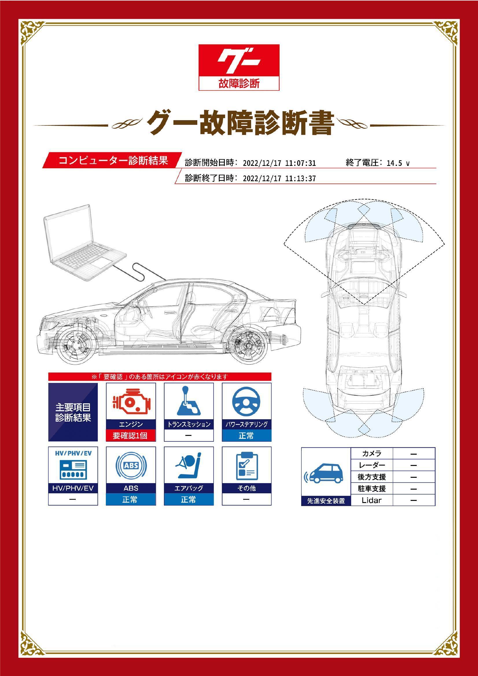 ホンダ　バモス　グー故障診断（コンピュータ診断）　エンジン　新潟県　長岡市
