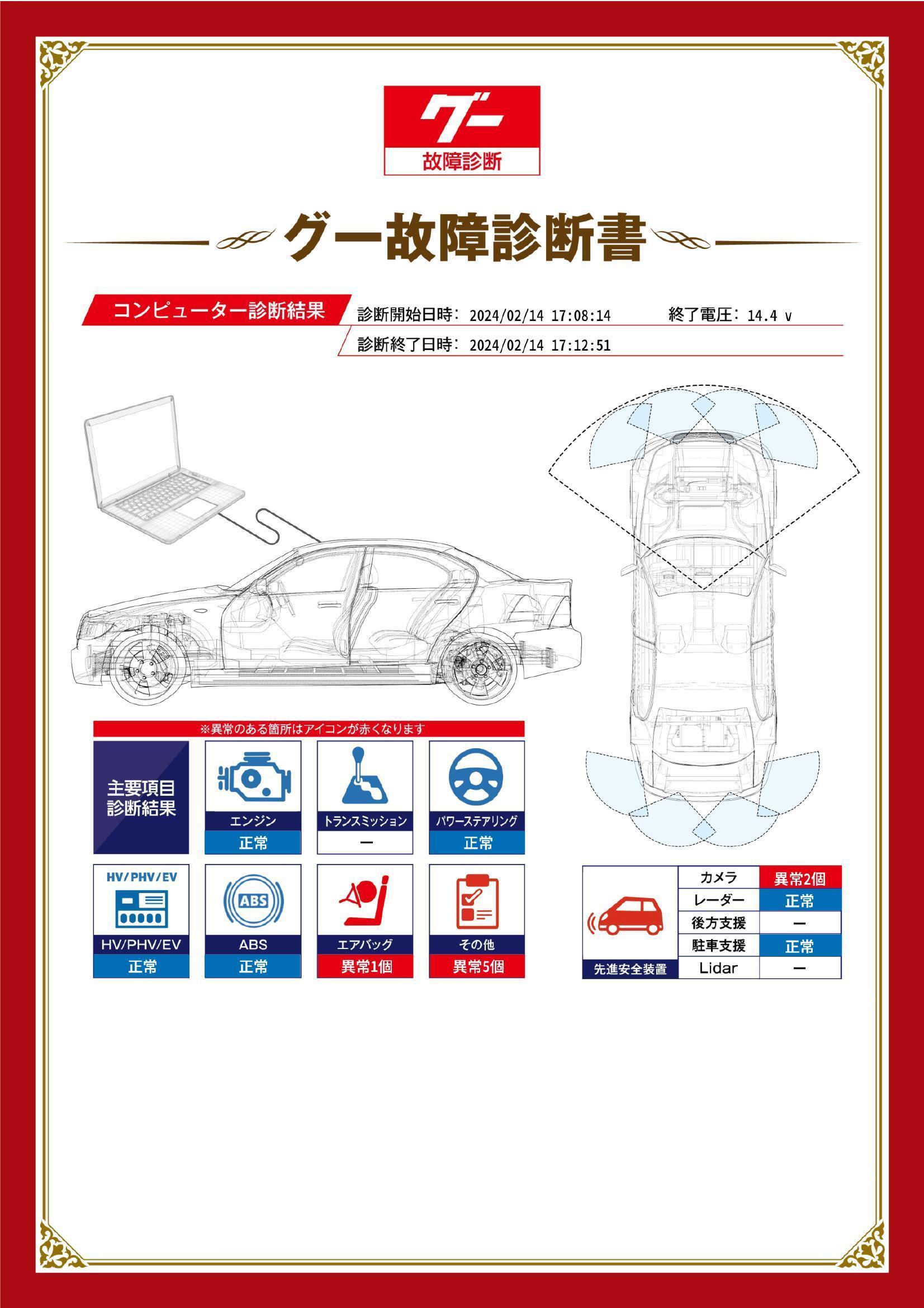 トヨタ　ヤリスクロス　グー故障診断（コンピュータ診断）　エアバッグ　先進安全装置　その他　群馬県　伊勢崎市