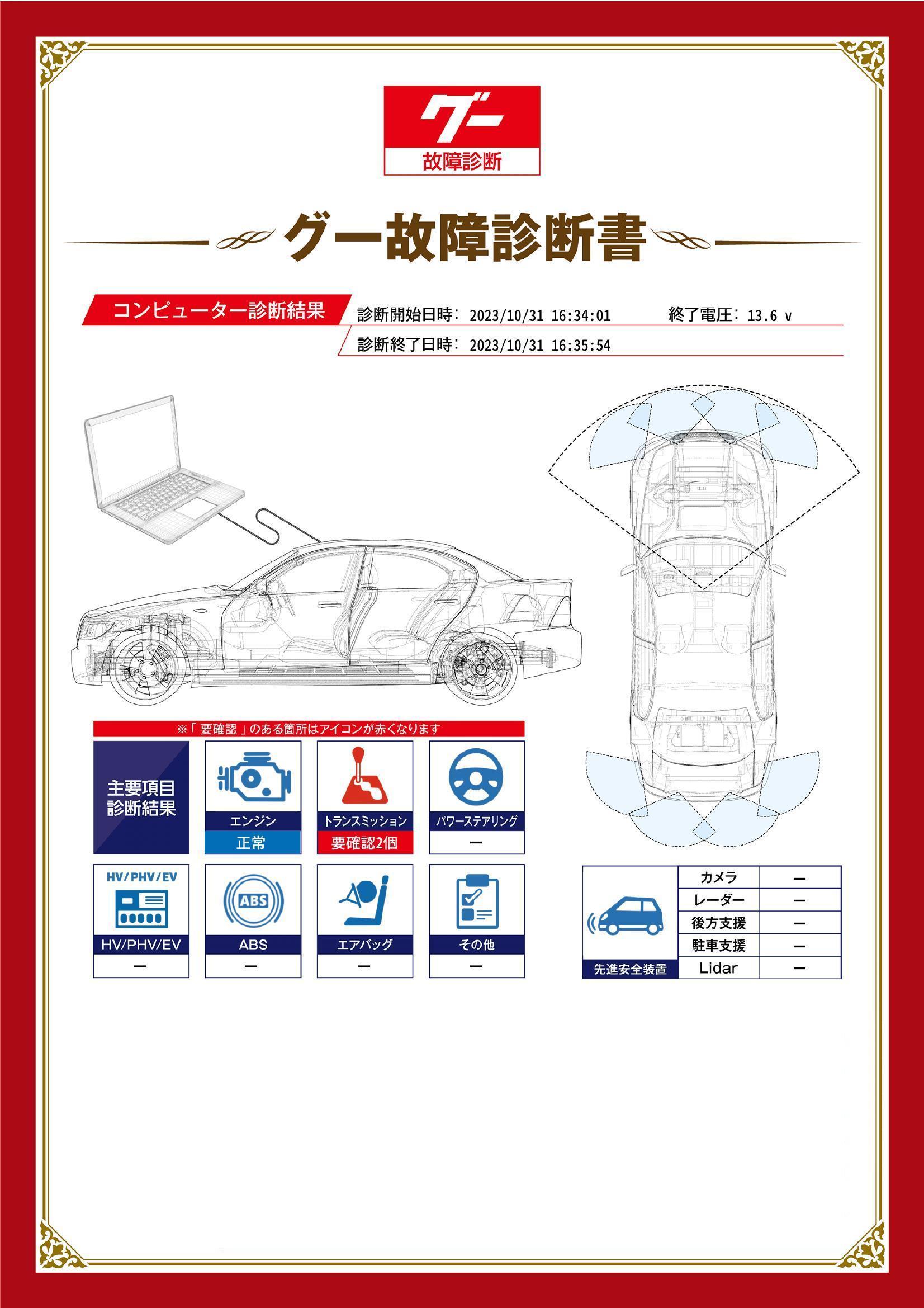 日産　バネット バン　グー故障診断（コンピュータ診断）　トランスミッション　茨城県　古河市