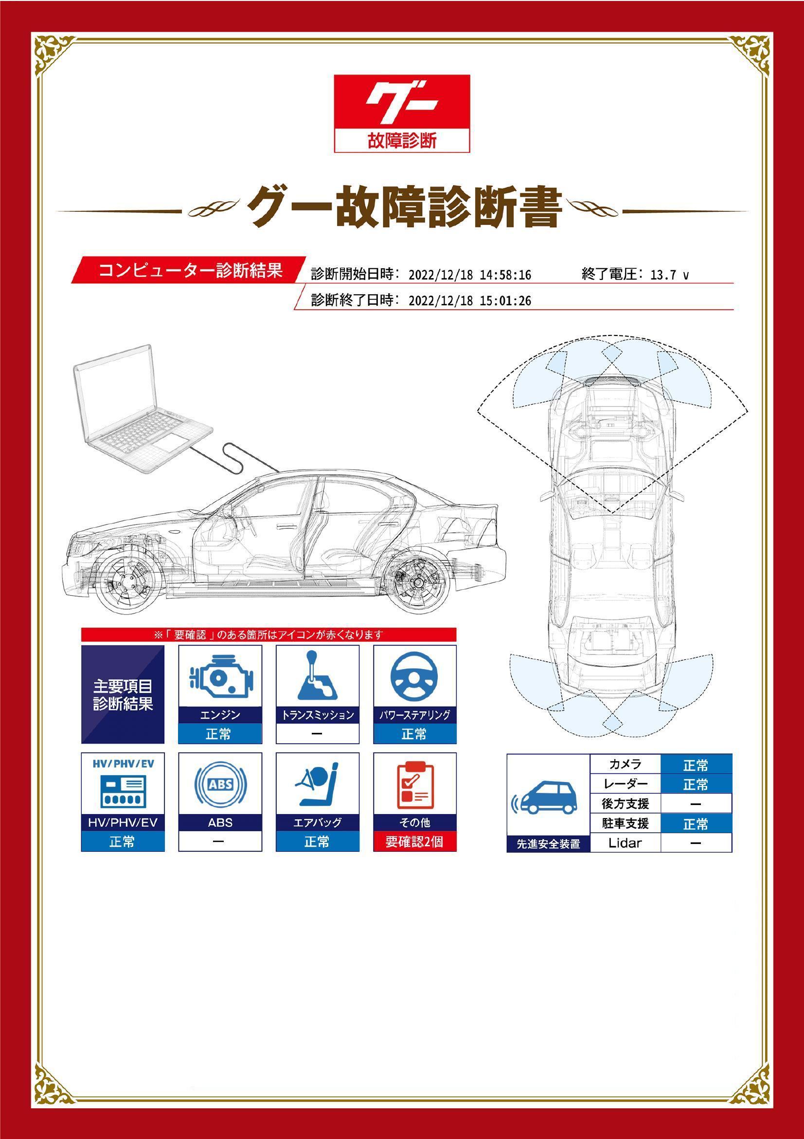 トヨタ　ヤリスクロス　グー故障診断（コンピュータ診断）　その他　東京都　あきる野市