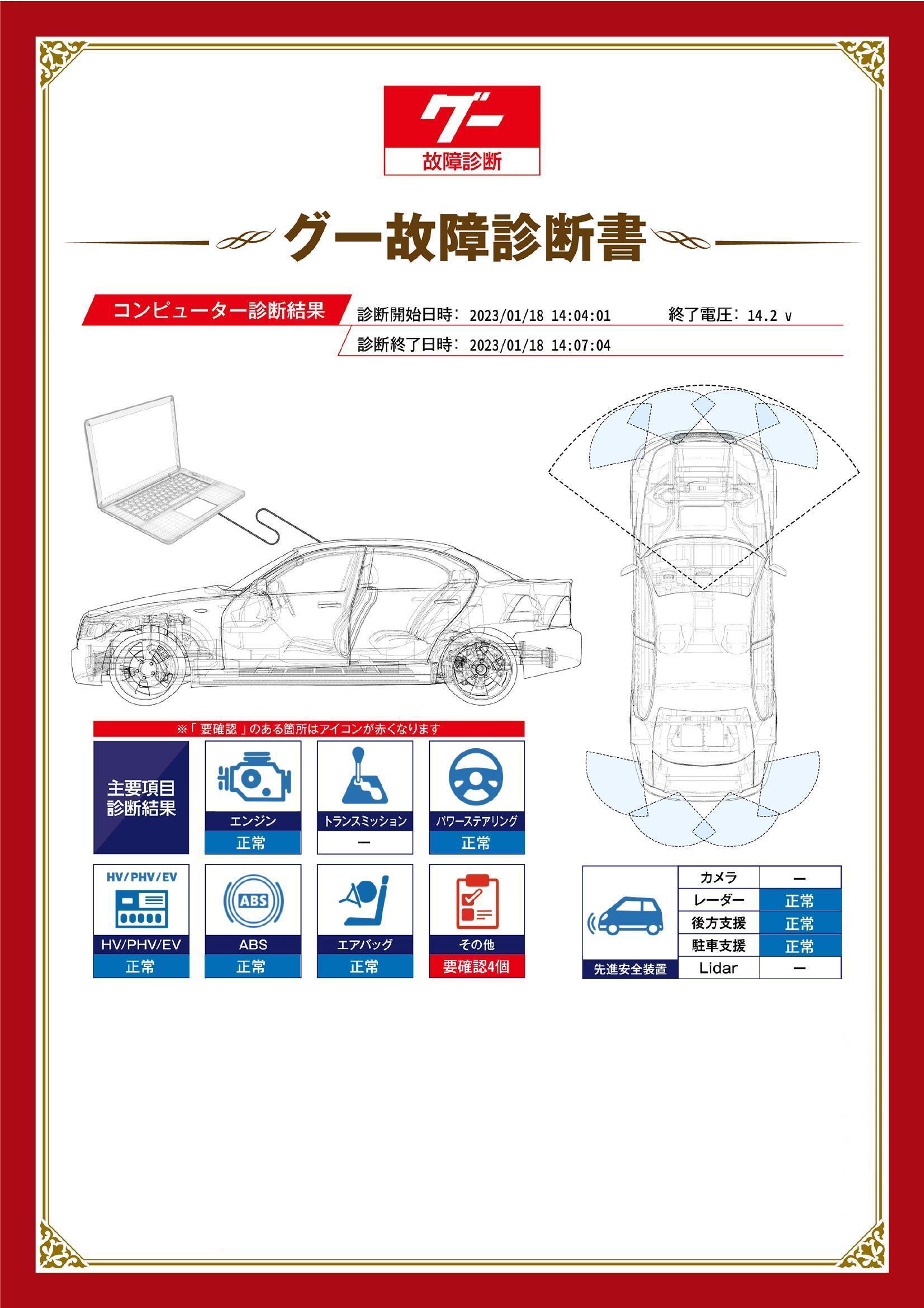 トヨタ　クラウンマジェスタ　グー故障診断（コンピュータ診断）　その他　大阪府　岸和田市
