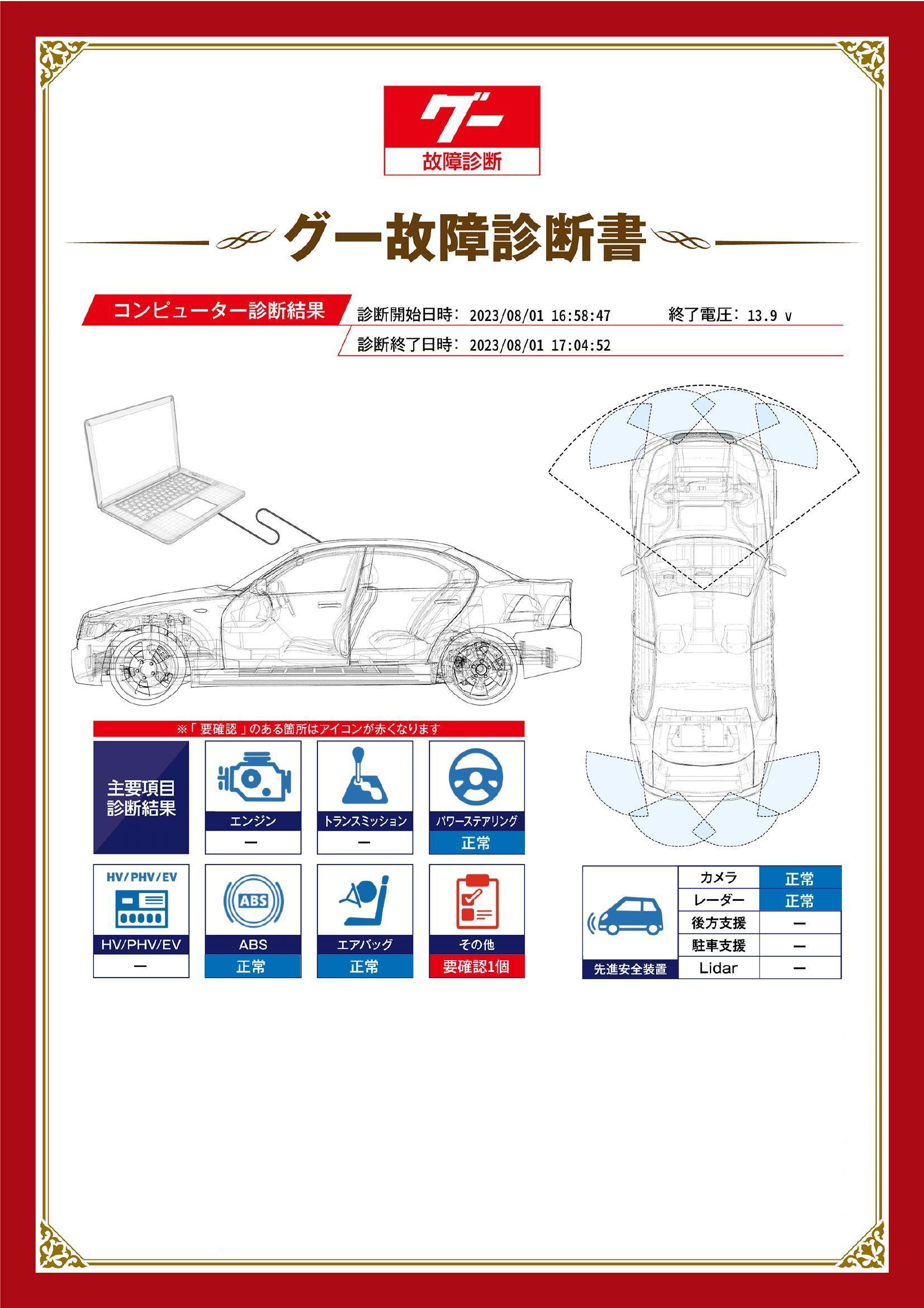 トヨタ　ハイラックス　グー故障診断（コンピュータ診断）　その他　埼玉県　羽生市