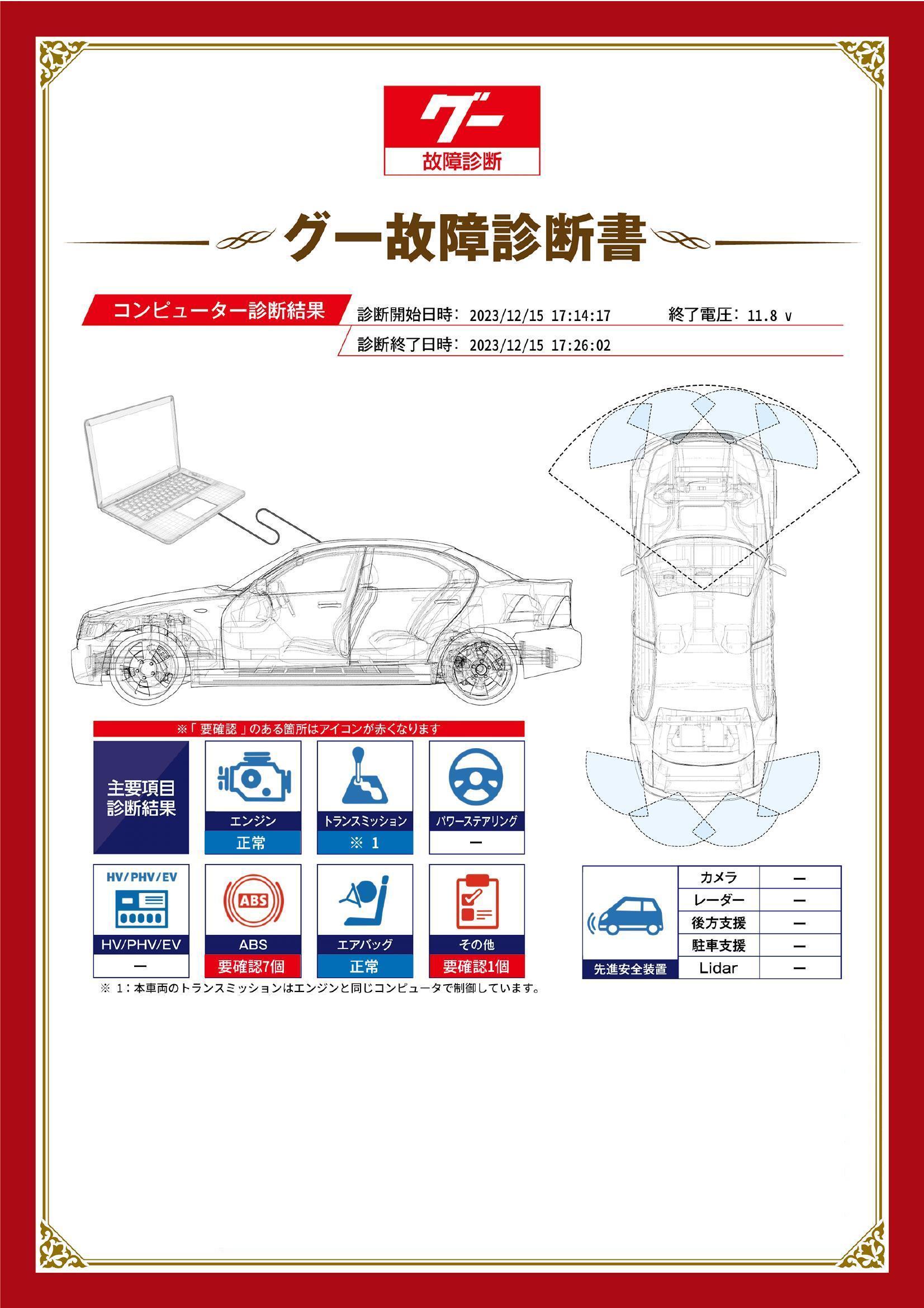 トヨタ　マークII　グー故障診断（コンピュータ診断）　ABS　その他　埼玉県　羽生市