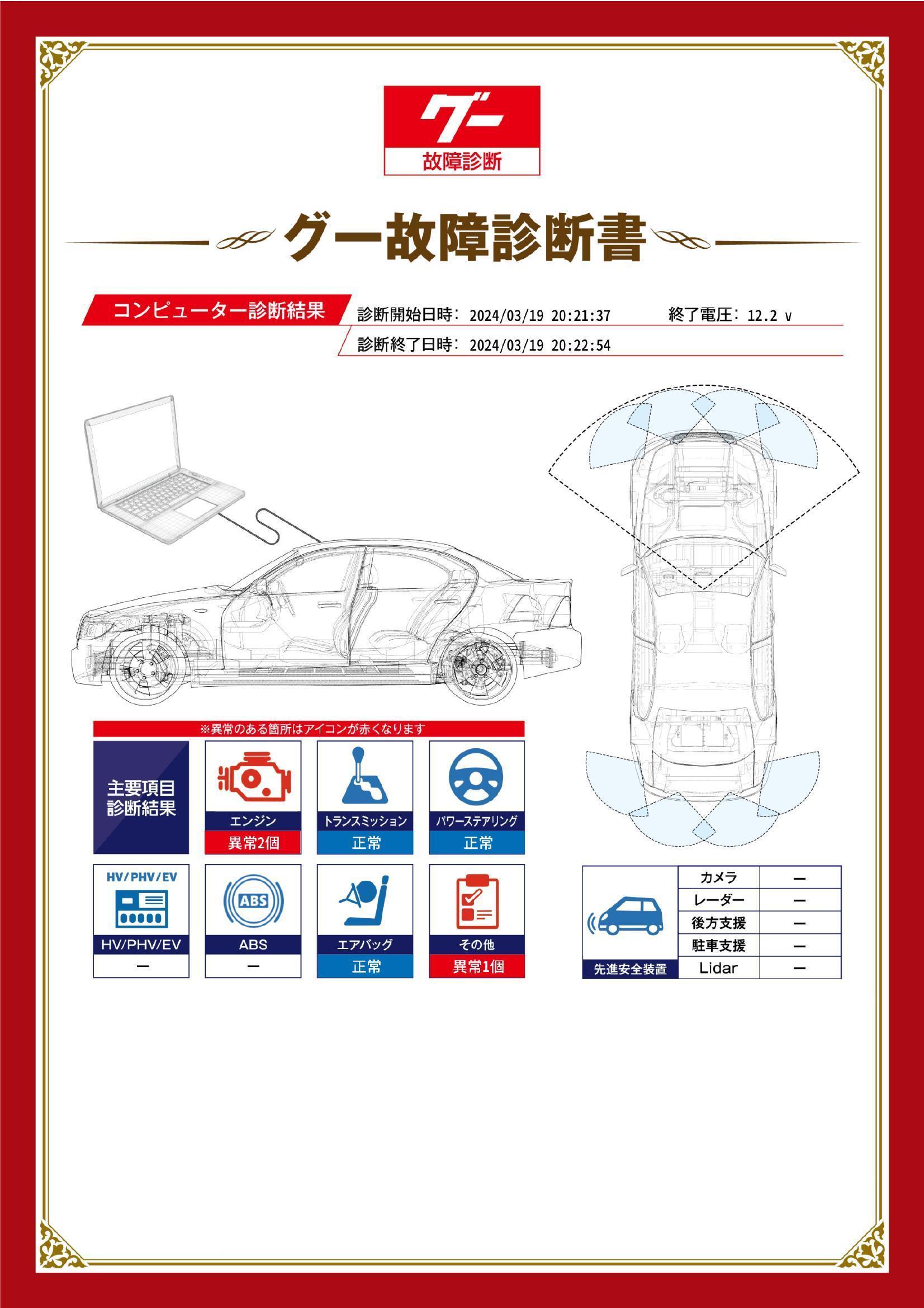 ダイハツ　タフト　グー故障診断（コンピュータ診断）　エンジン　その他　岡山県　岡山市北区